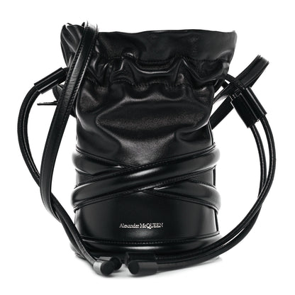 Alexander McQueen Calfskin The Soft Curve Drawstring Bag Black 1 of 7