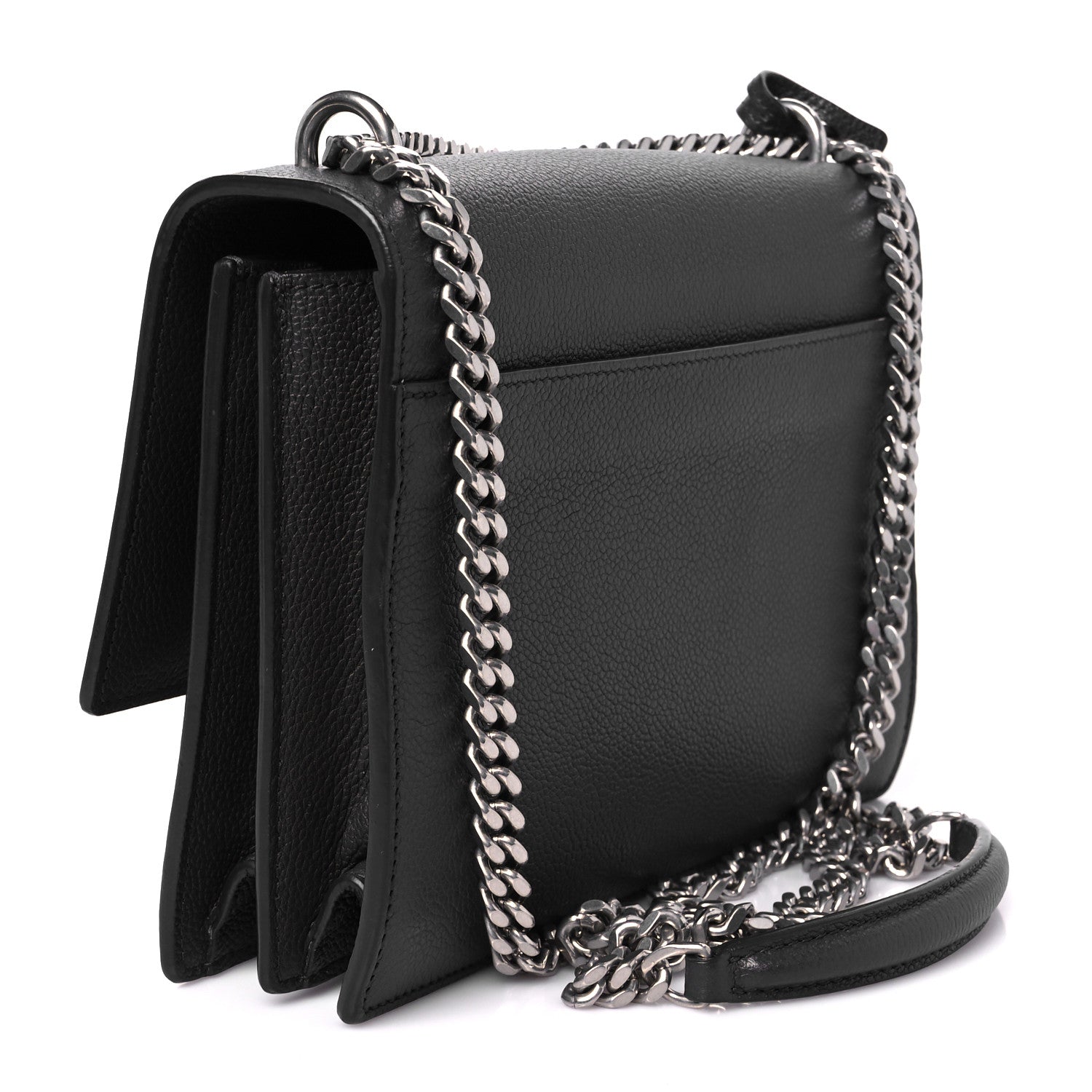 Saint Laurent Grained Calfskin Medium Monogram Sunset Fog 3 of 12