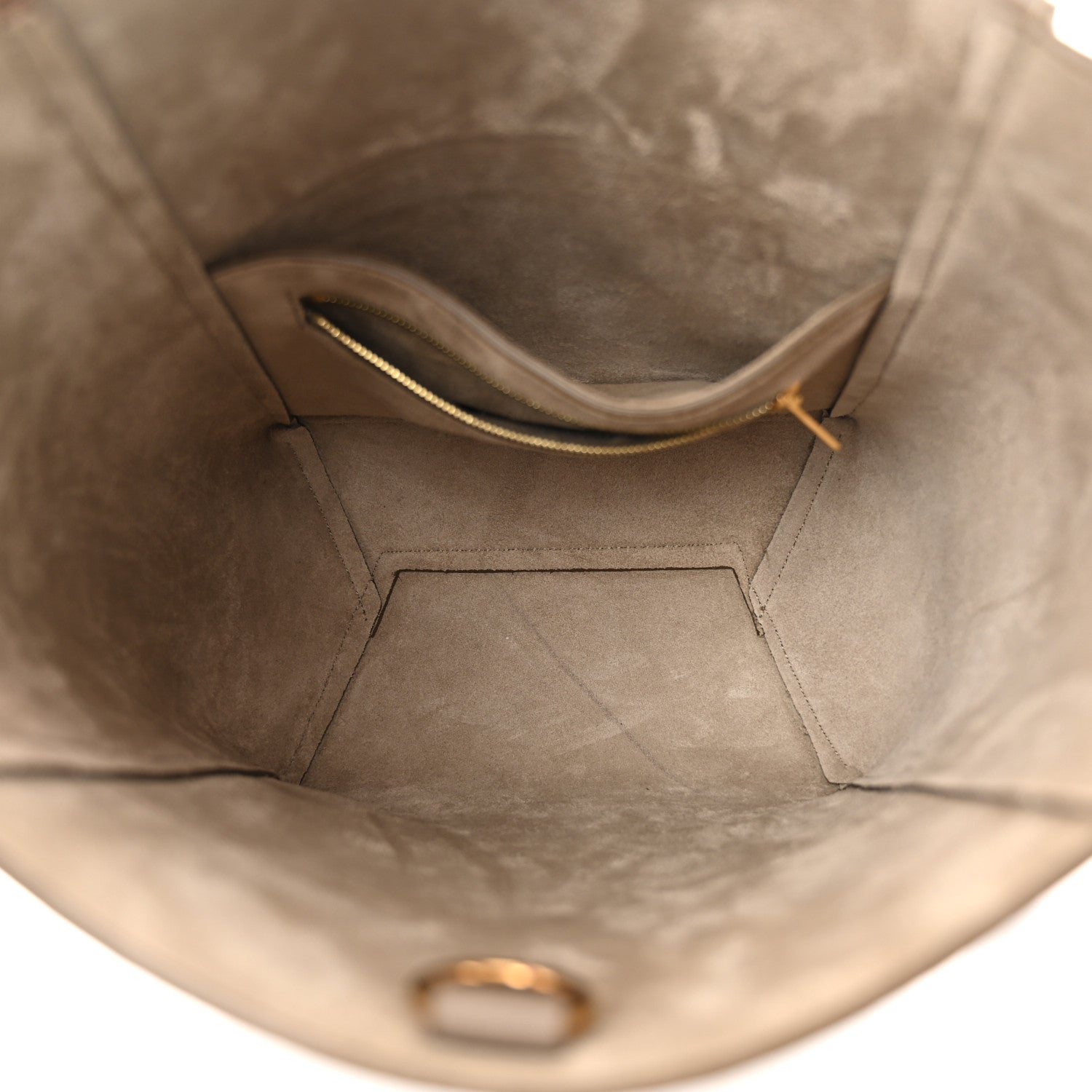 Celine Soft Grained Calfskin Small Sangle Bucket Bag Taupe 5 of 10
