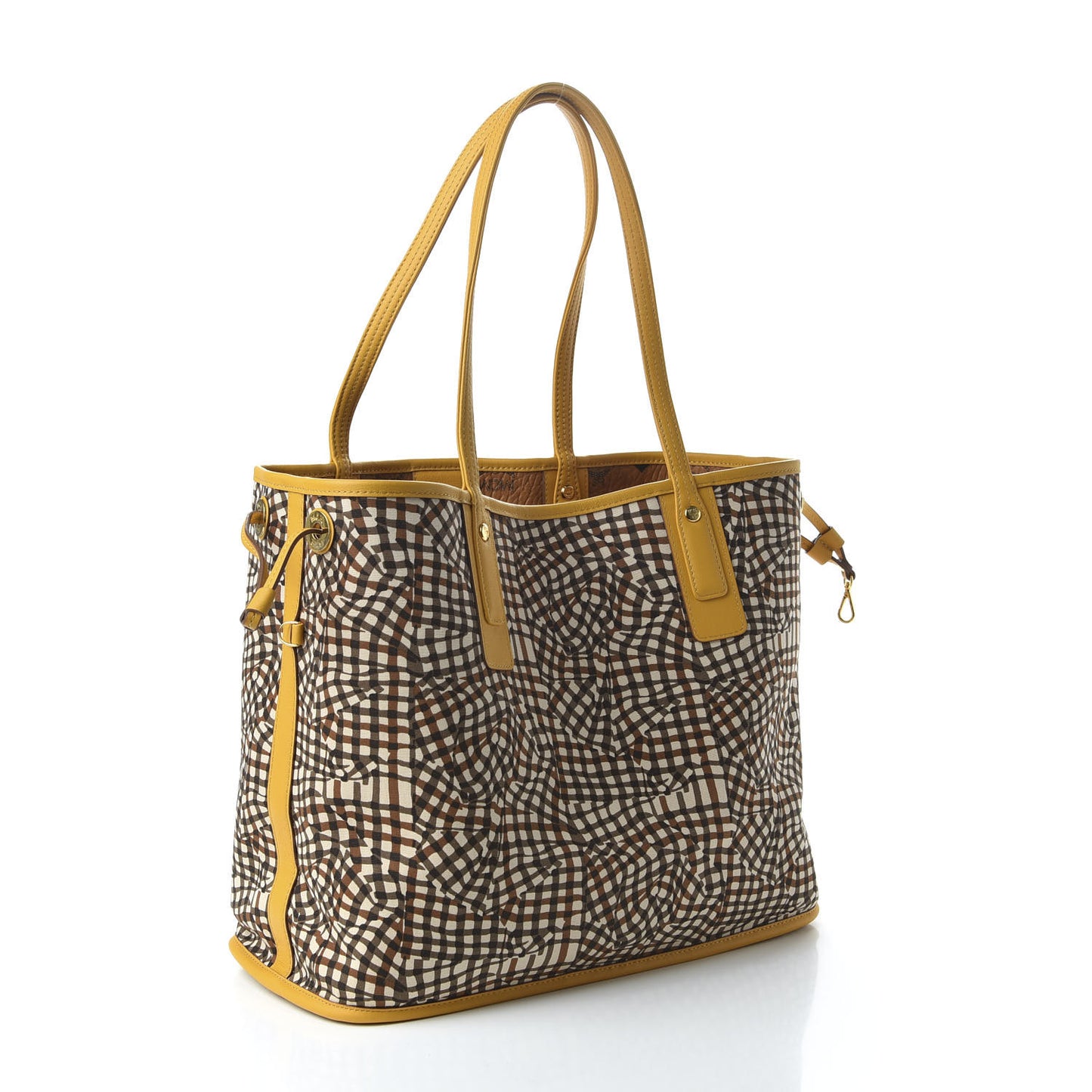 Visetos Medium Liz Reversible Shopper Tote Cognac Yellow
