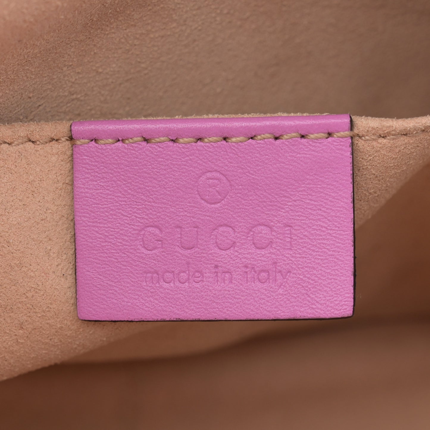 Calfskin Matelasse Mini GG Marmont Chain Shoulder Bag Candy Mousse