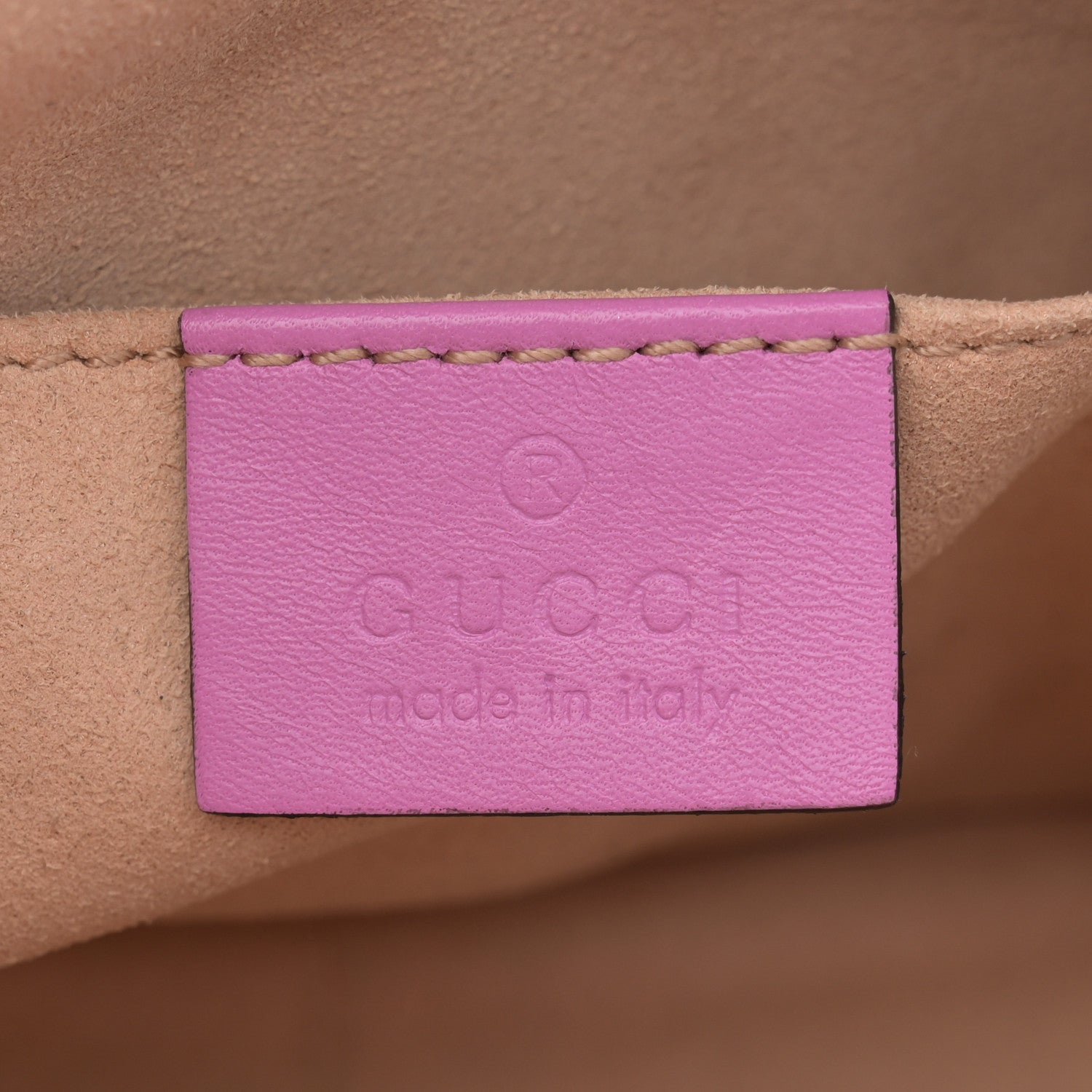 Gucci Calfskin Matelasse Mini GG Marmont Chain Shoulder Bag Candy Mousse 6 of 12