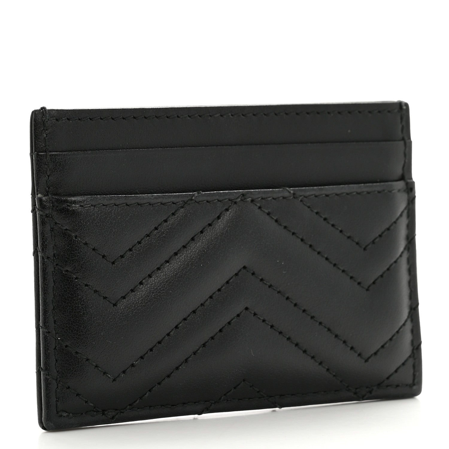 Gucci Calfskin Matelasse GG Marmont Card Holder Black 3 of 10