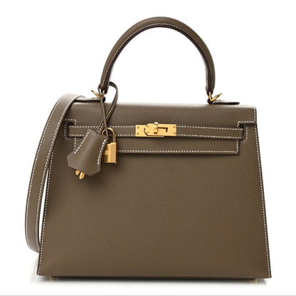 Hermes Epsom Kelly Sellier 25 Etoupe 1 of 13