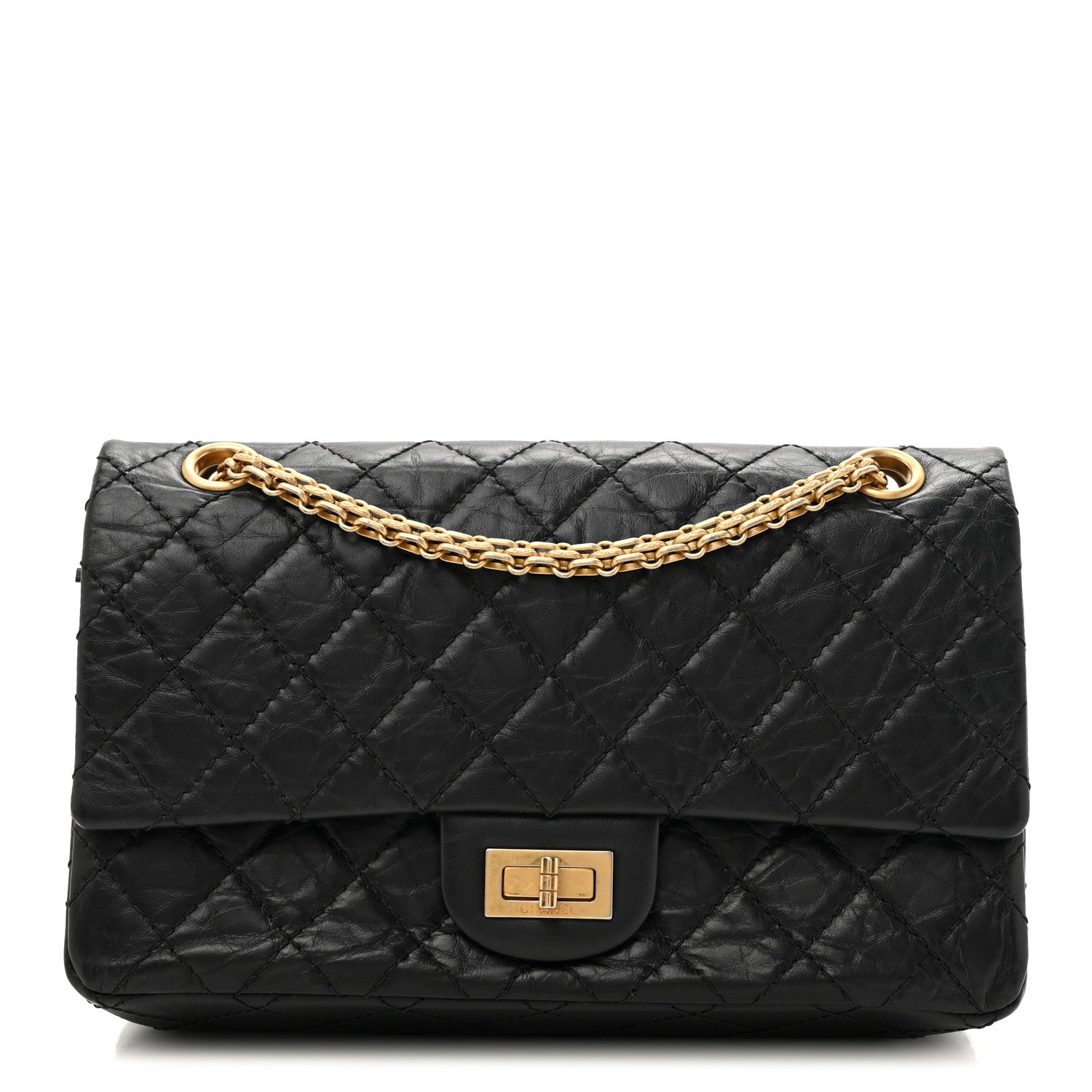 Chanel Aged Calfskin Quilted 2.55 Reissue 225 Flap Black 1 of 10