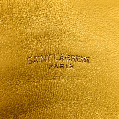 Saint Laurent Lambskin Monogram Loulou Puffer Pouch Clutch Yellow 7 of 10