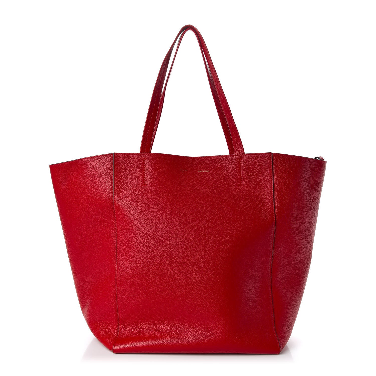 Celine Grained Calfskin Medium Horizontal Cabas Phantom Coquelicot 1 of 10