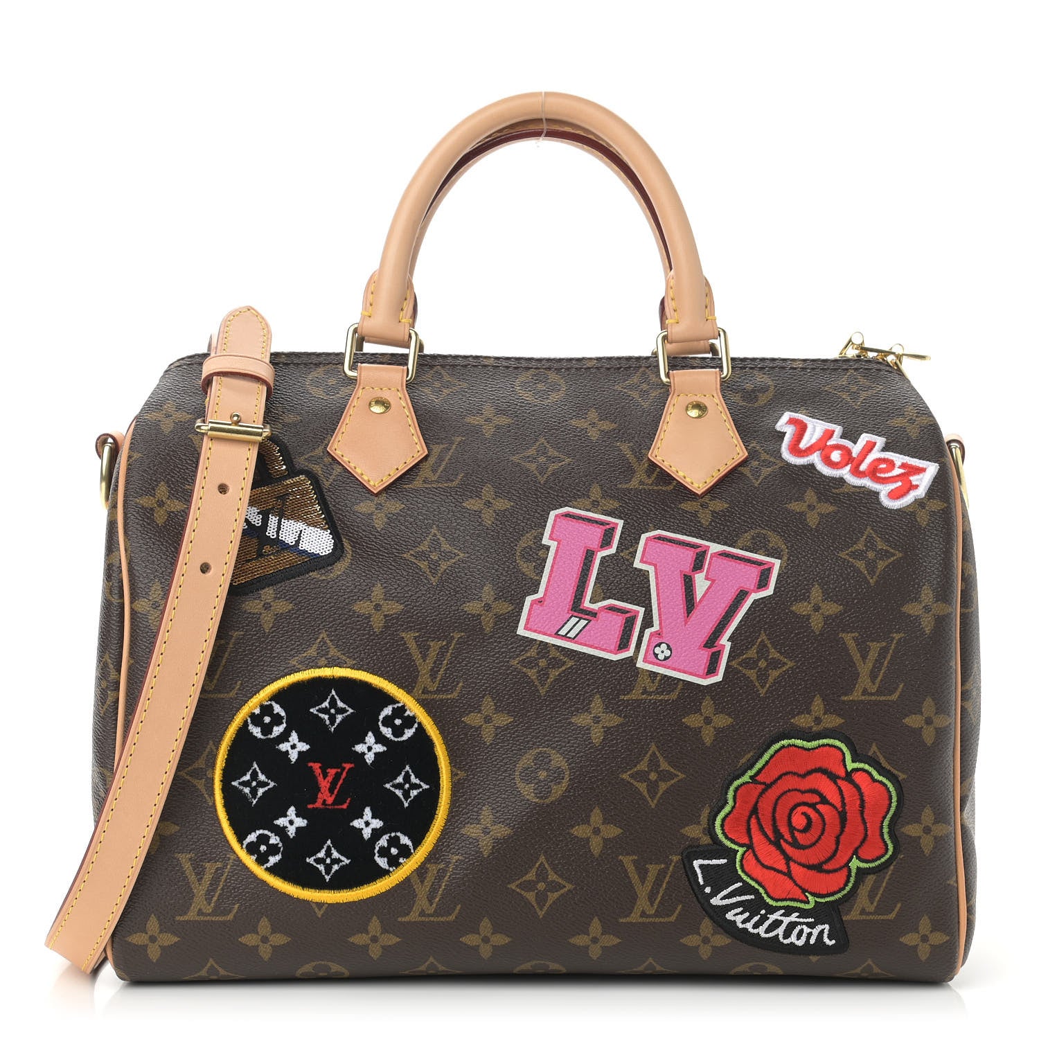 Louis Vuitton Monogram Patches Speedy Bandouliere 30 1 of 11