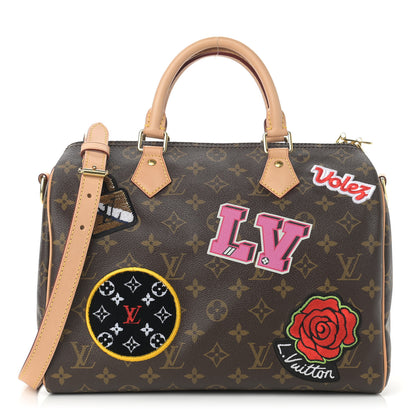Louis Vuitton Monogram Patches Speedy Bandouliere 30 1 of 11