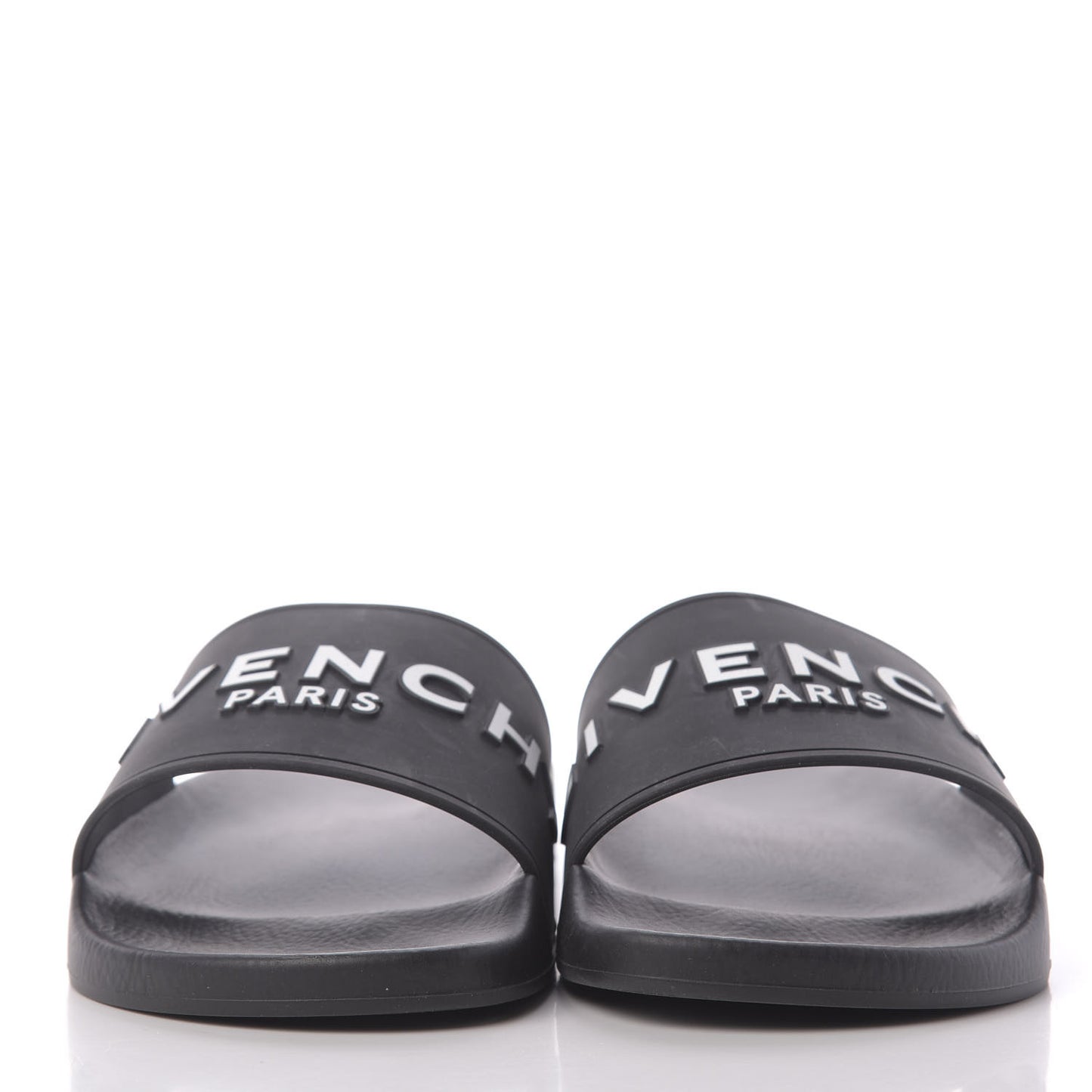 Rubber Logo Pool Slide Sandals 39 Black