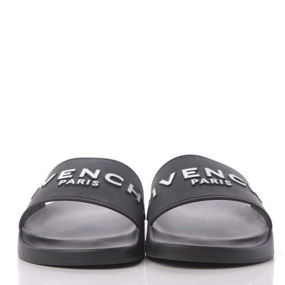 Givenchy Rubber Logo Pool Slide Sandals 39 Black 2 of 13