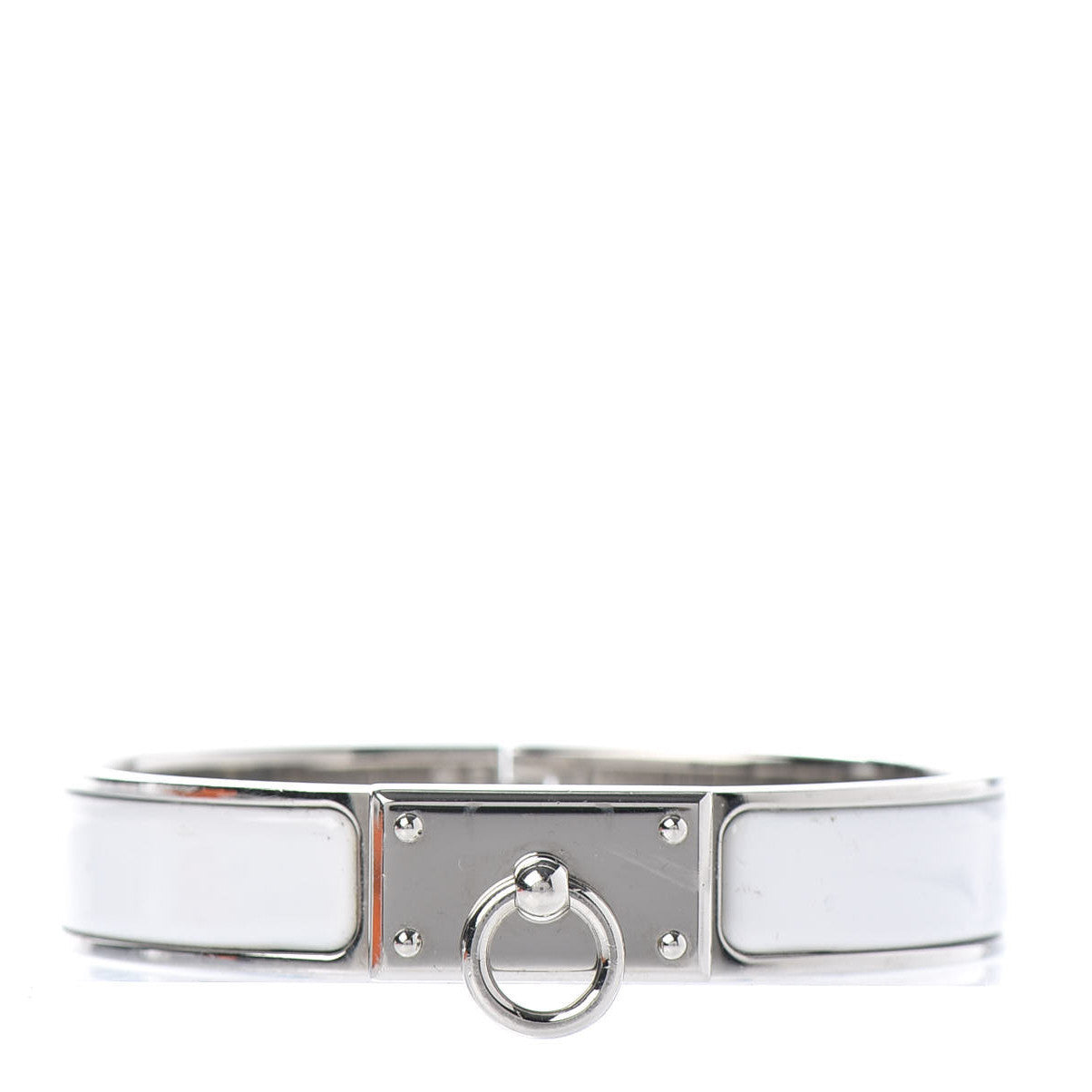 Hermes Enamel Clic Anneau Bracelet PM White 1 of 4