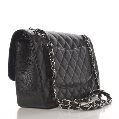 Chanel Caviar Quilted Jumbo Double Flap Black 3 of 9