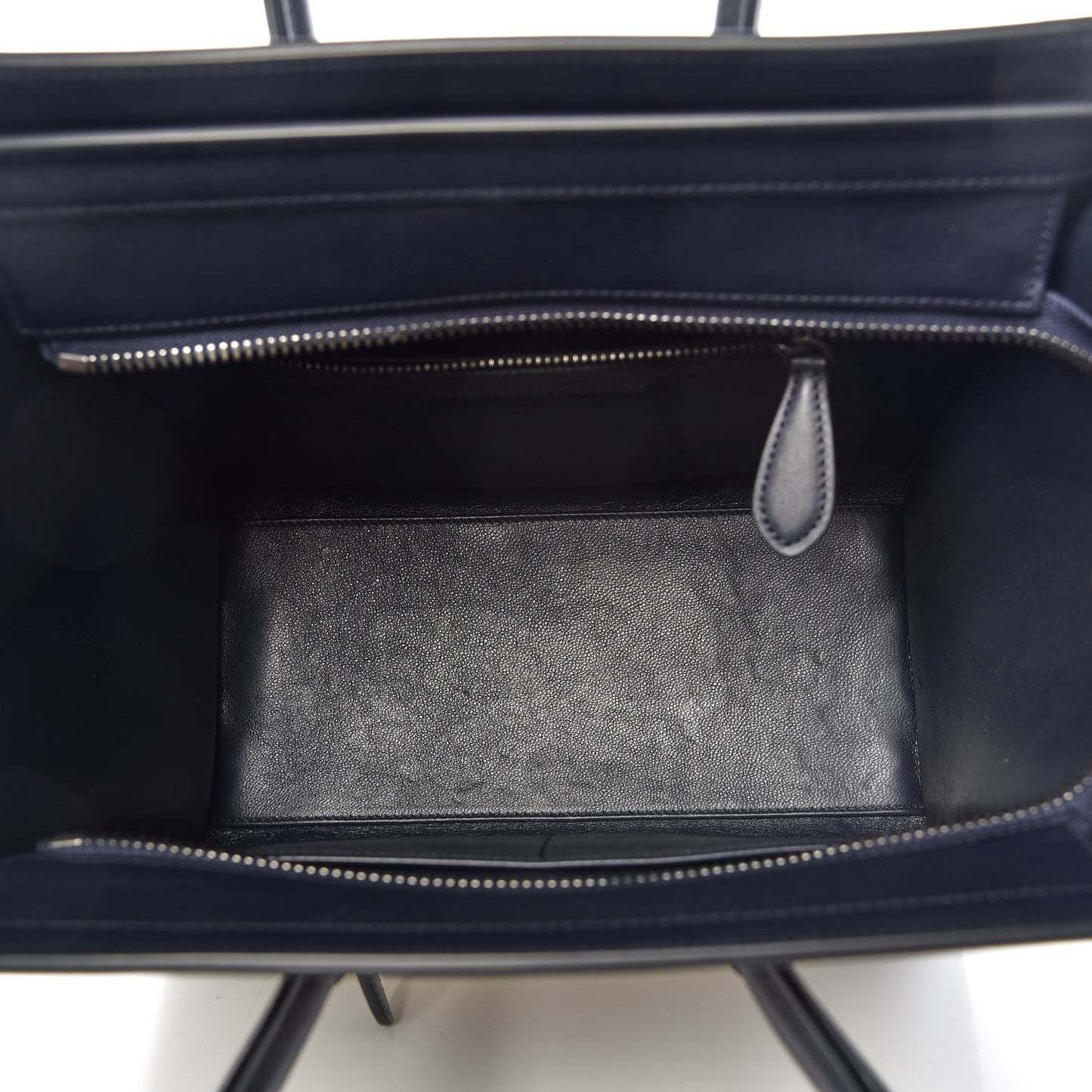 Baby Grained Calfskin Nubuck Micro Tri-Color Luggage White