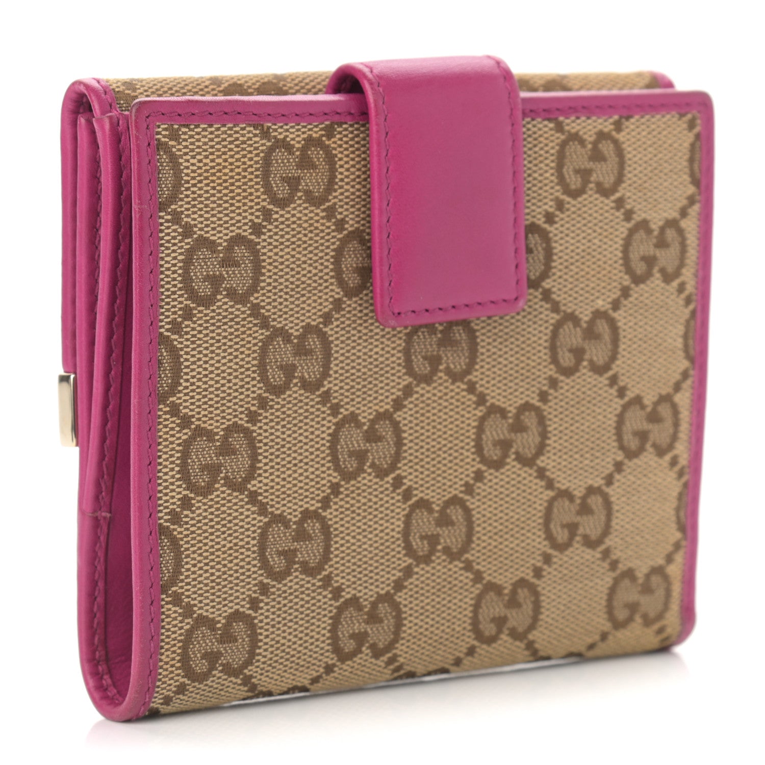 Gucci Monogram Dice French Flap Wallet Fuchsia 3 of 10