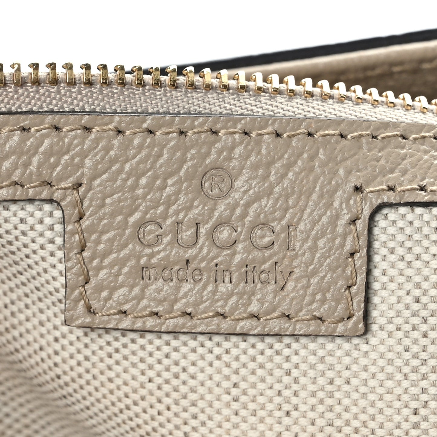 GG Supreme Monogram Textured Dollar Calfskin Web Medium Ophidia Shopping Tote Beige Mystic White Oatmeal