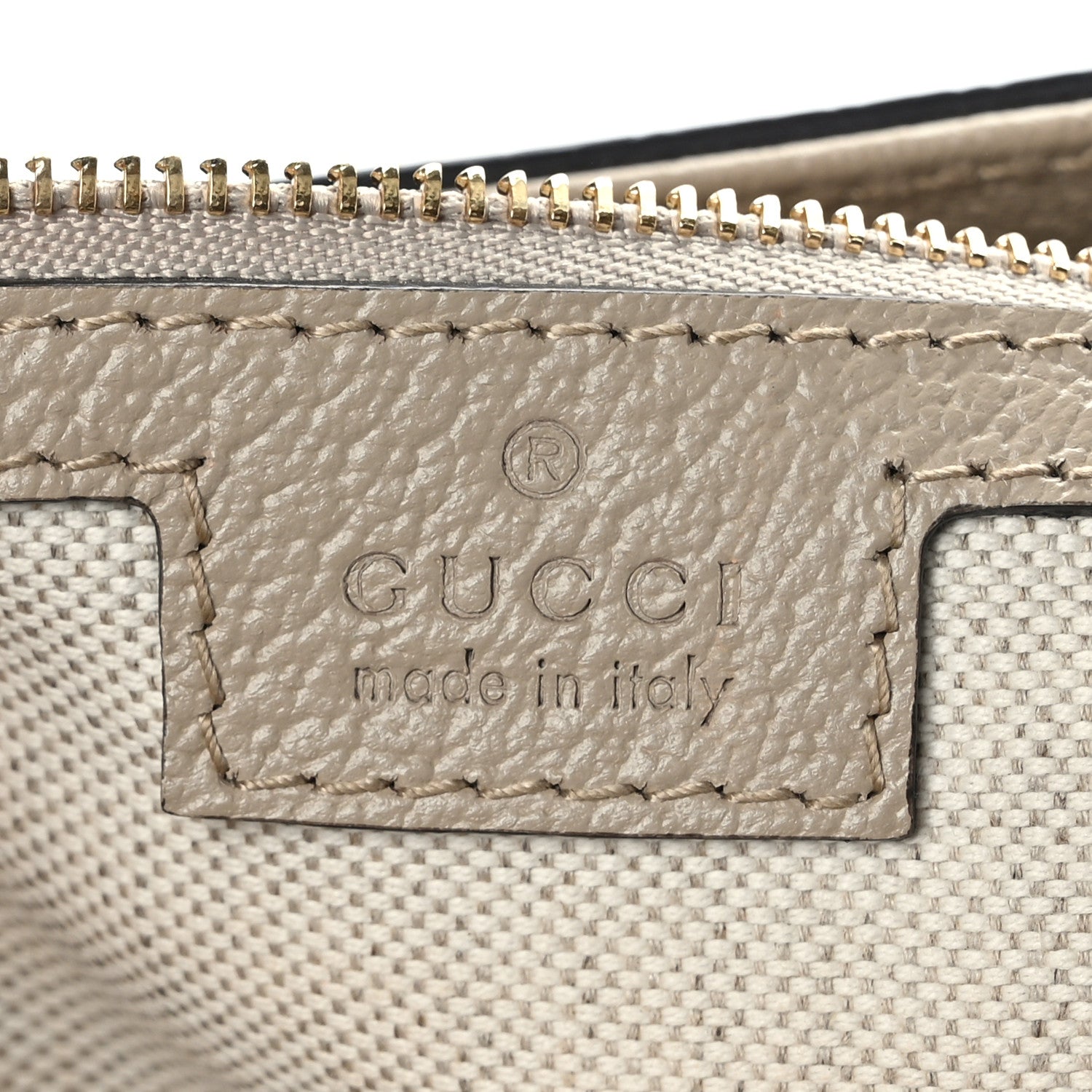 Gucci GG Supreme Monogram Textured Dollar Calfskin Web Medium Ophidia Shopping Tote Beige Mystic White Oatmeal 6 of 10