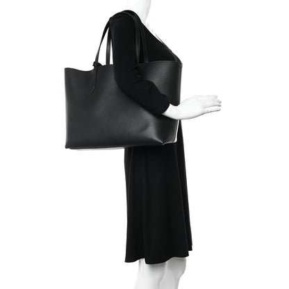 Burberry Grainy Calfskin Haymarket Check Medium Reversible Tote Black 2 of 22