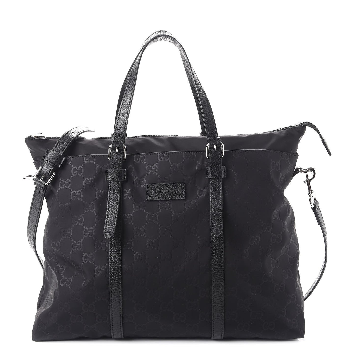 Nylon Monogram Tote Black