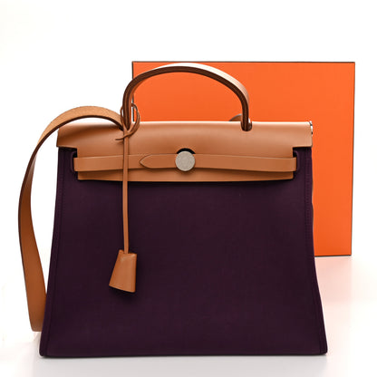 Hermes Toile Vache Hunter Herbag Zip 31 PM Cassis Fauve 12 of 12