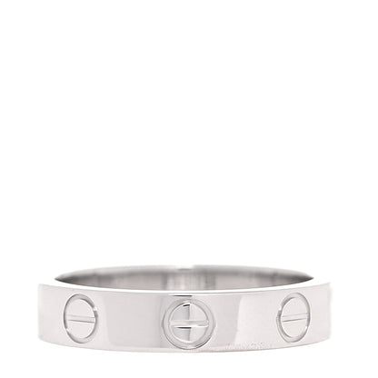 Cartier 18K White Gold 3.5mm LOVE Wedding Band Ring 48 4.5 5 of 8
