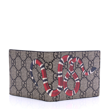 Gucci GG Supreme Monogram Kingsnake Bi-Fold Wallet Beige 5 of 5