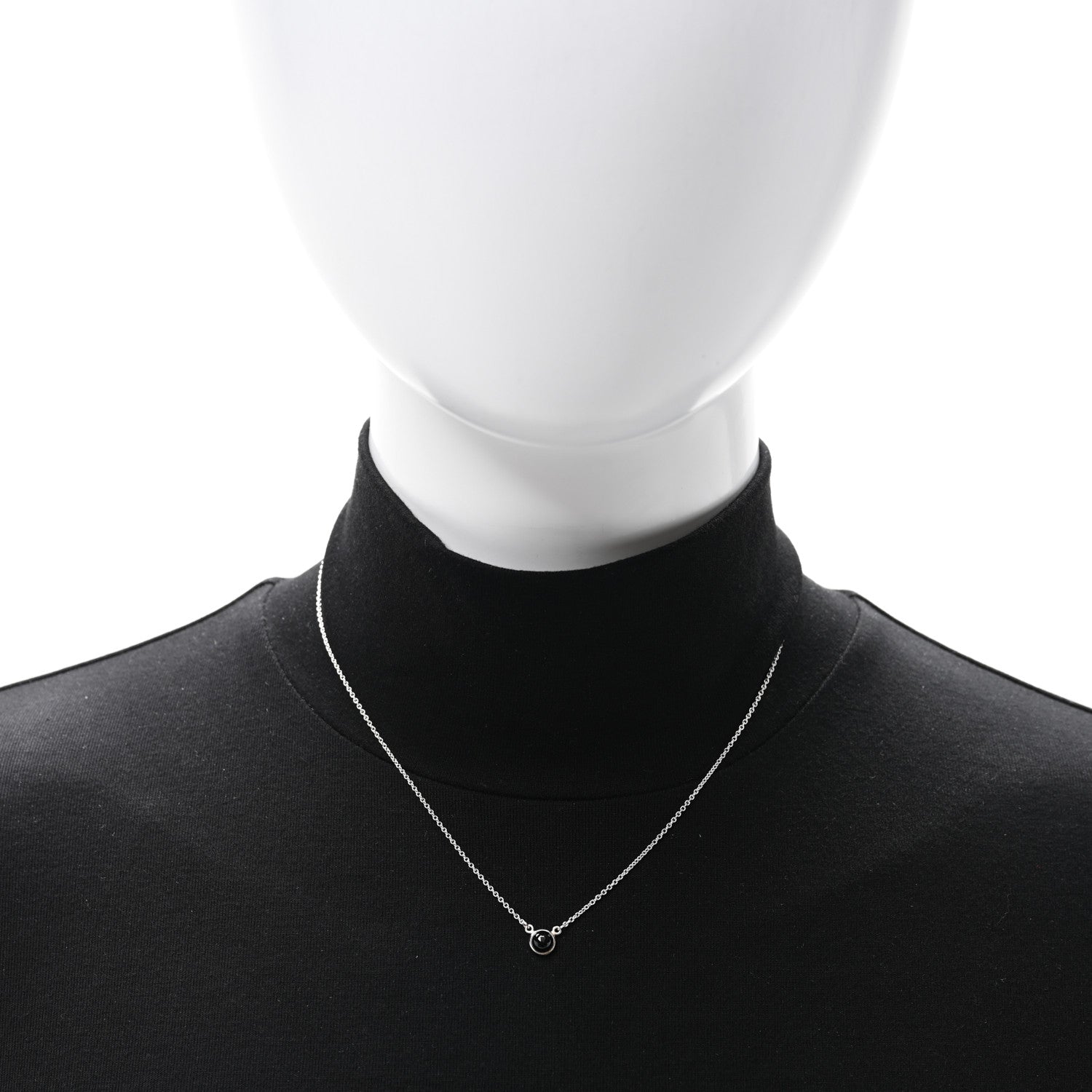 Tiffany Sterling Silver Black Jade Elsa Peretti Color By The Yard Necklace 2 of 4