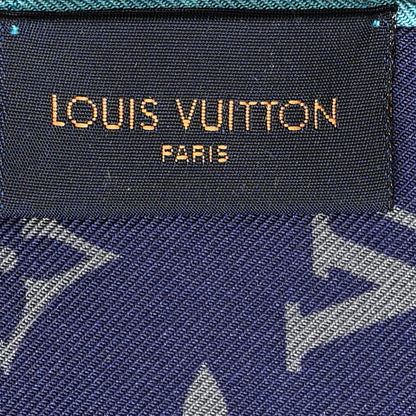 Louis Vuitton Silk Square Handle Me Scarf Bleu 3 of 4