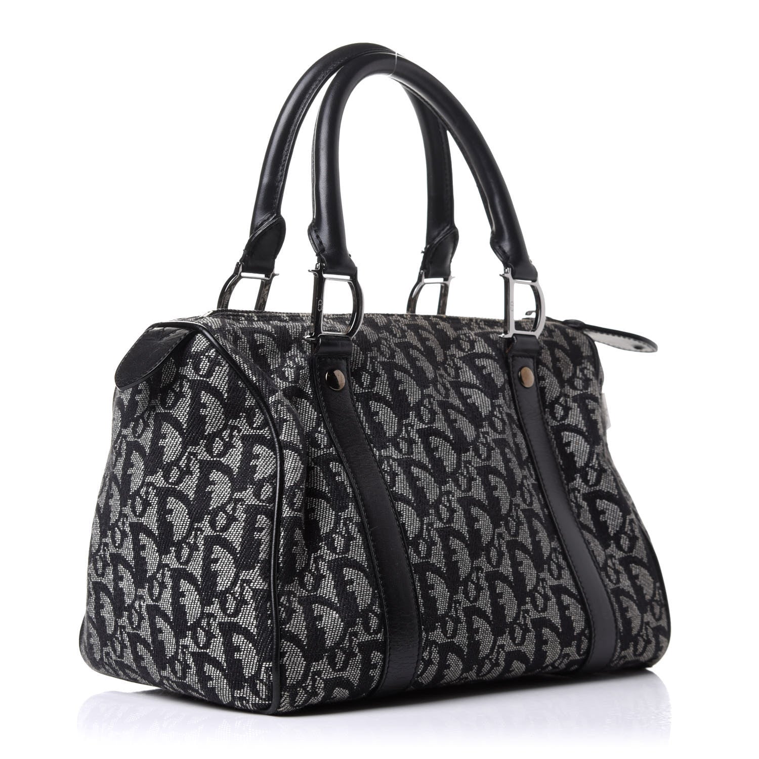 Christian Dior Monogram Boston Black 3 of 12