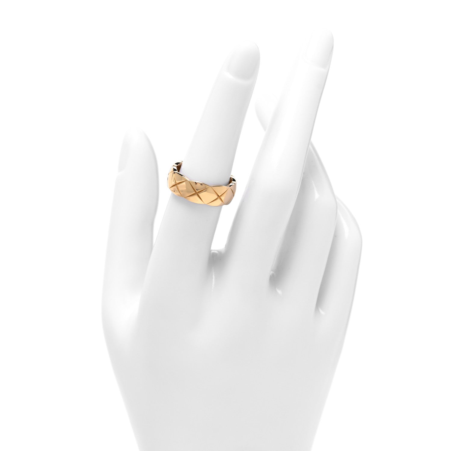 Chanel 18K Yellow Gold Small Coco Crush Ring 53 6.5 2 of 5