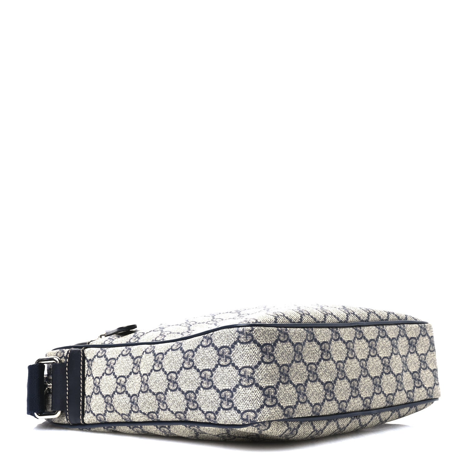 Gucci GG Plus Monogram Selleria Calfskin Medium Messenger Bag Beige Blue 4 of 11