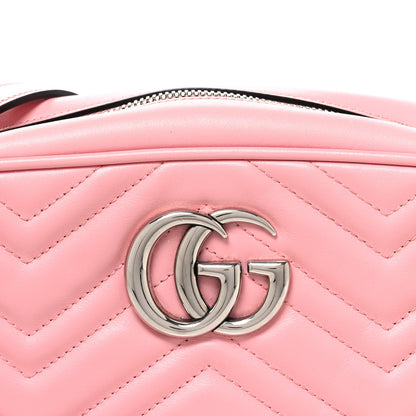 Gucci Calfskin Matelasse Small GG Marmont Camera Bag  Wild Rose 8 of 10