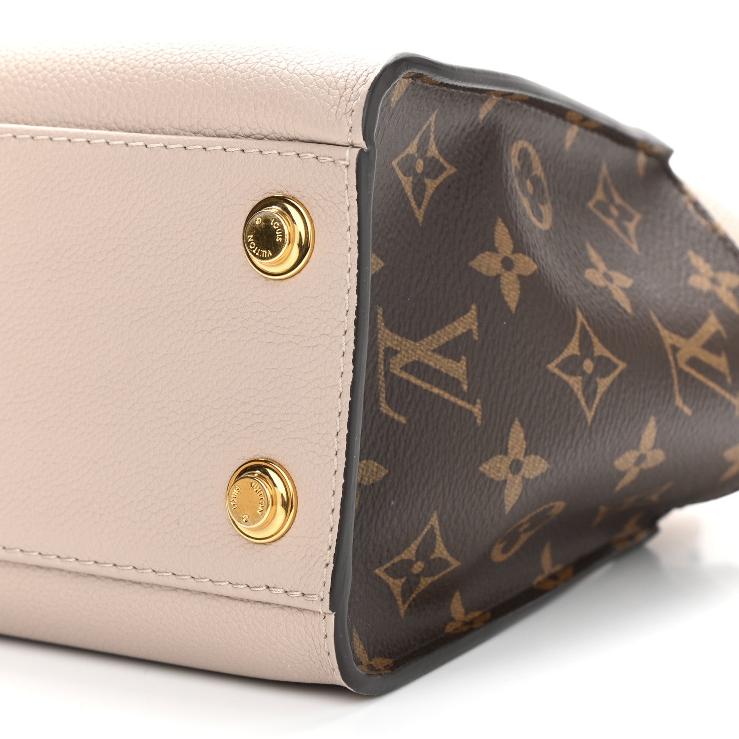 Louis Vuitton Calfskin Monogram On My Side PM Greige 9 of 9