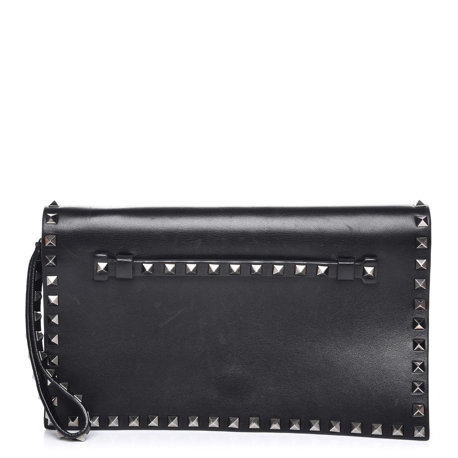 Valentino Garavani Nappa Rockstud Wristlet Clutch Black 1 of 7
