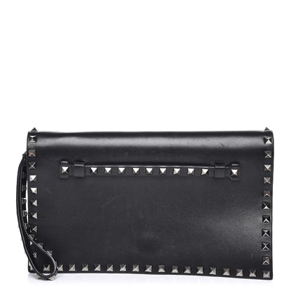 Valentino Garavani Nappa Rockstud Wristlet Clutch Black 1 of 7