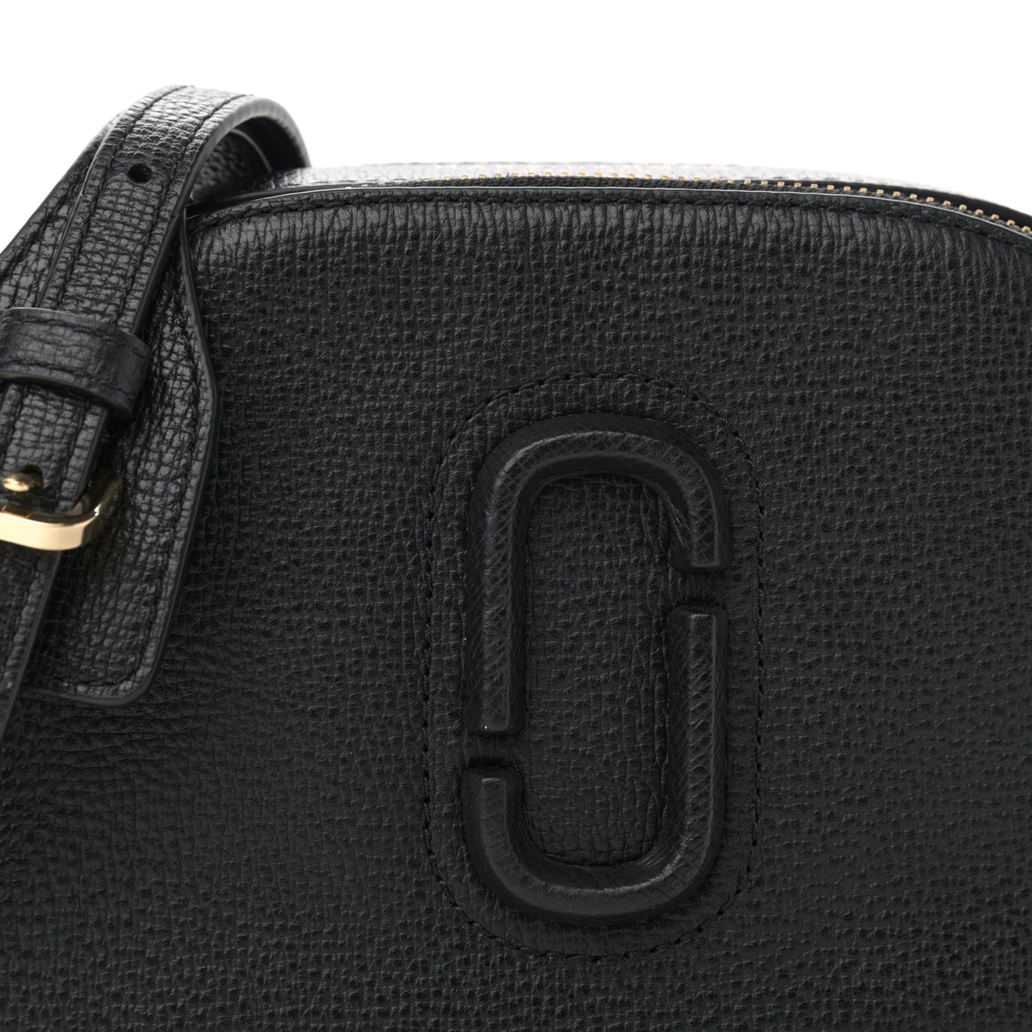 Calfskin Shutter Camera Crossbody Bag Black