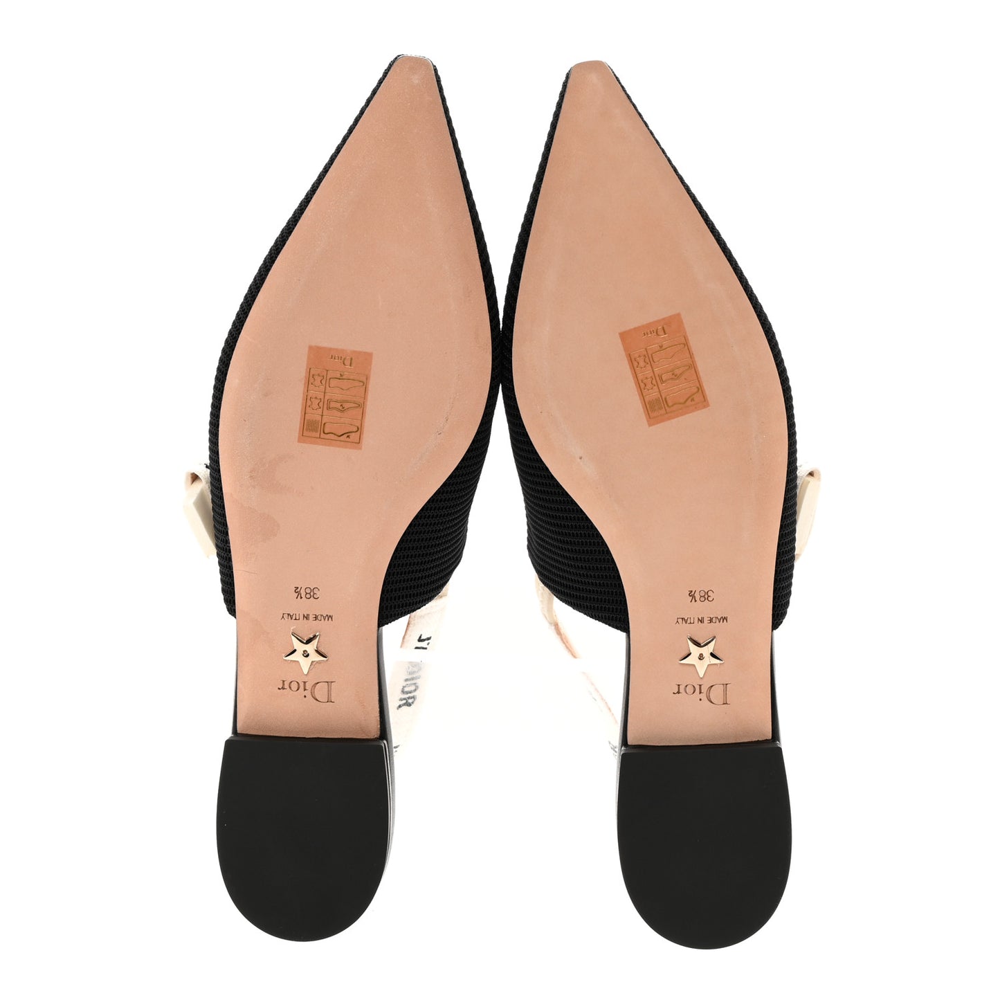 Technical Canvas Ribbon J'Adior Slingback Ballet Flats 38.5 Black