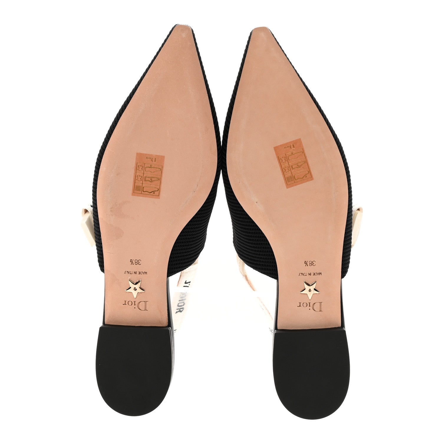 Christian Dior Technical Canvas Ribbon J'Adior Slingback Ballet Flats 38.5 Black 5 of 14