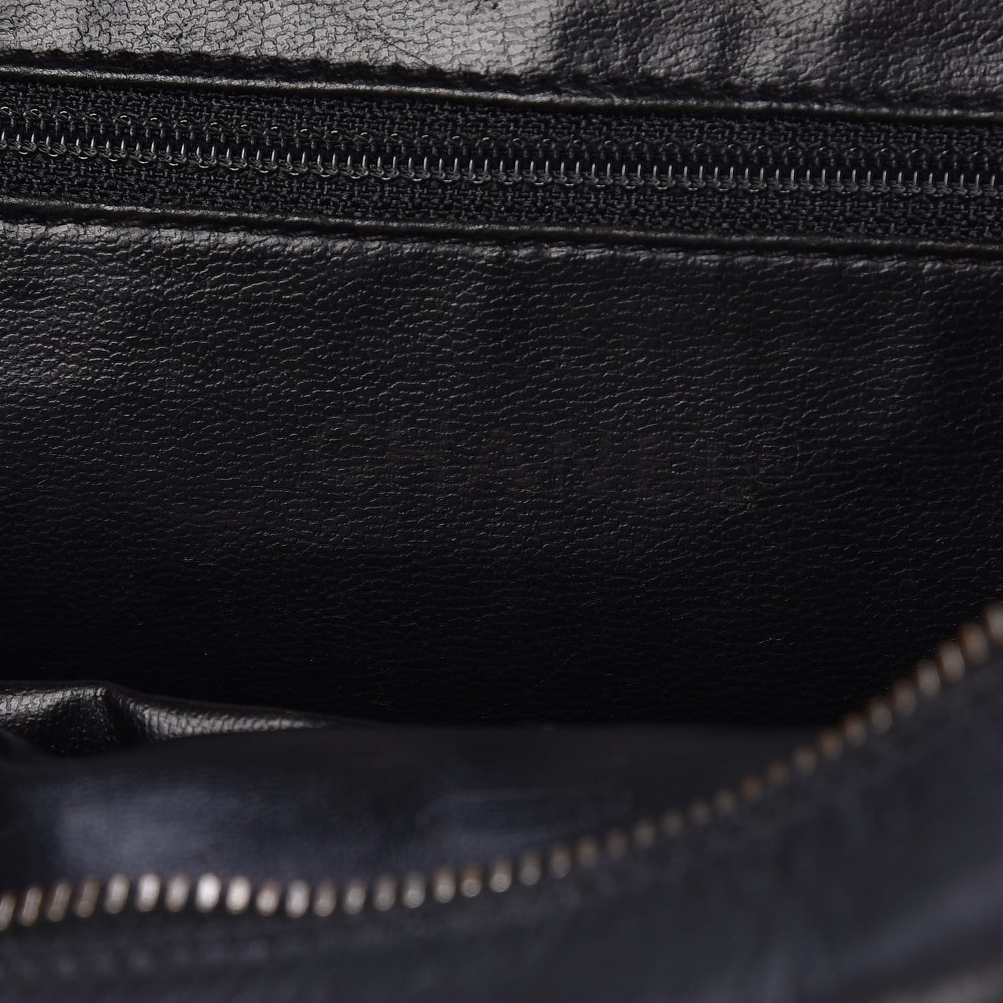 Lambskin Diamond Stitch Cosmetic Case Black