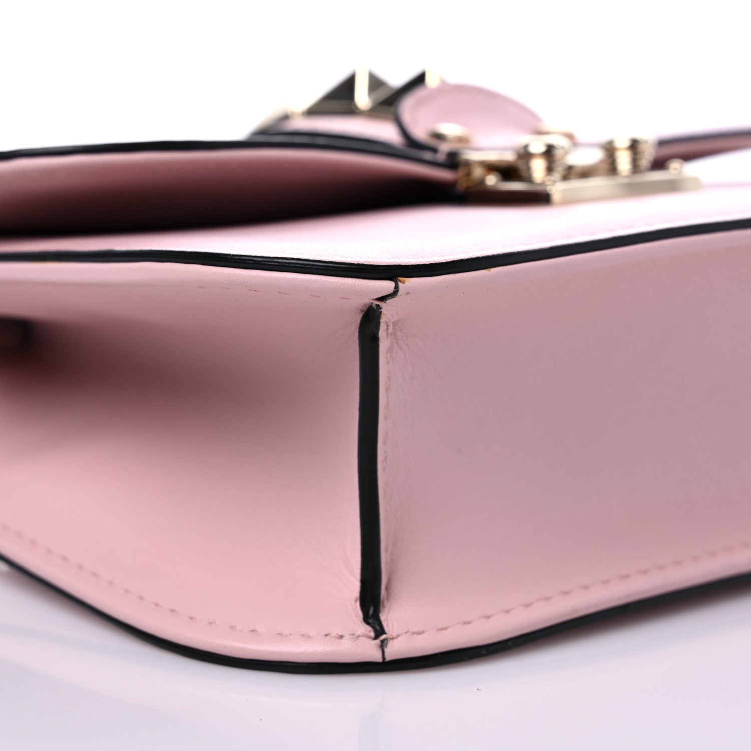 Valentino Garavani Vitello Small Glam Lock Rockstud Flap Water Rose 7 of 13