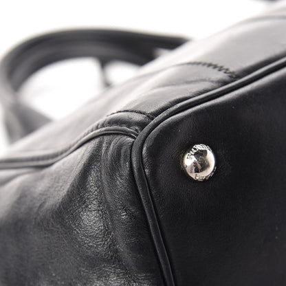 Prada Nappa Vertical Stitched Tote Black 10 of 17