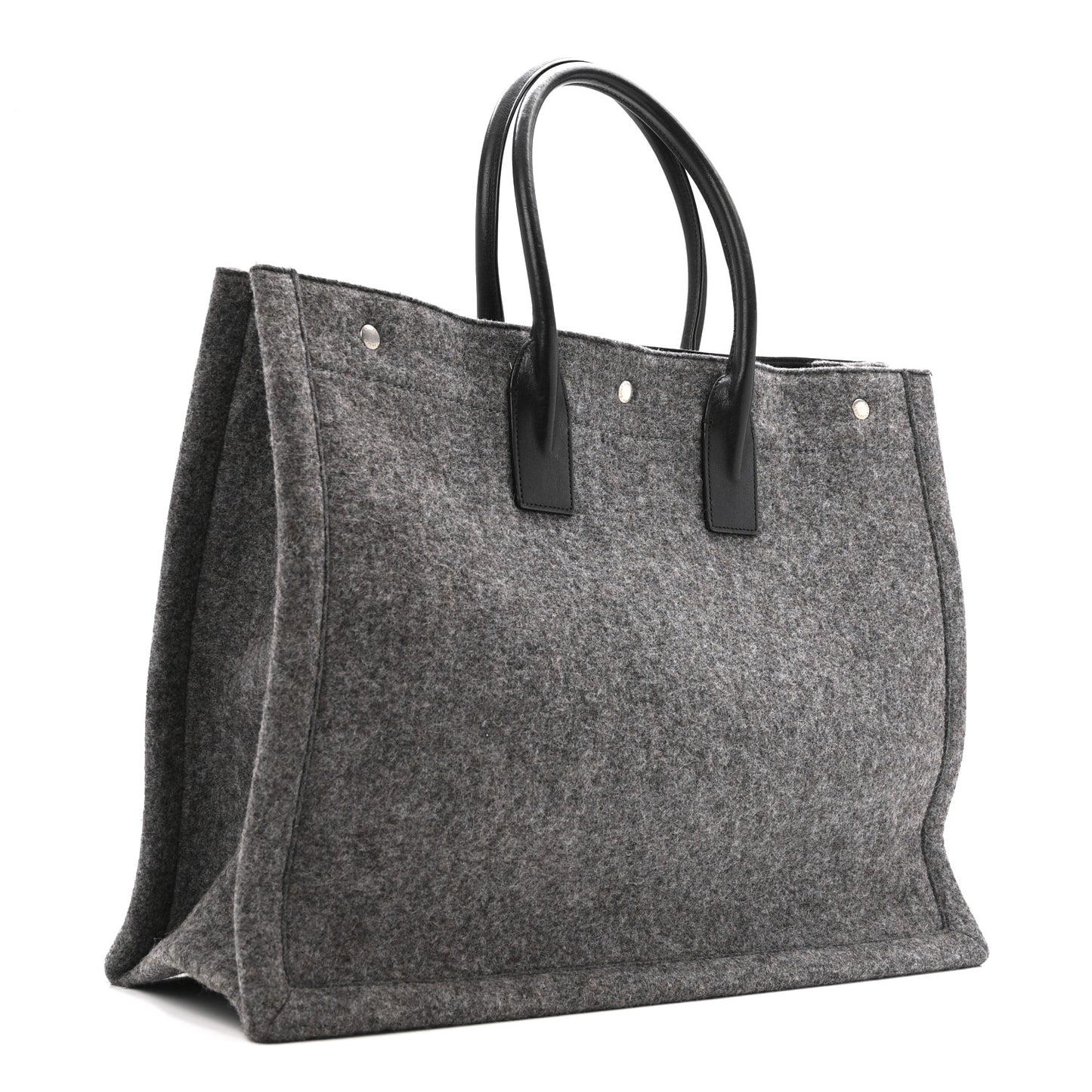 Wool Calfskin Rive Gauche Tote Grey