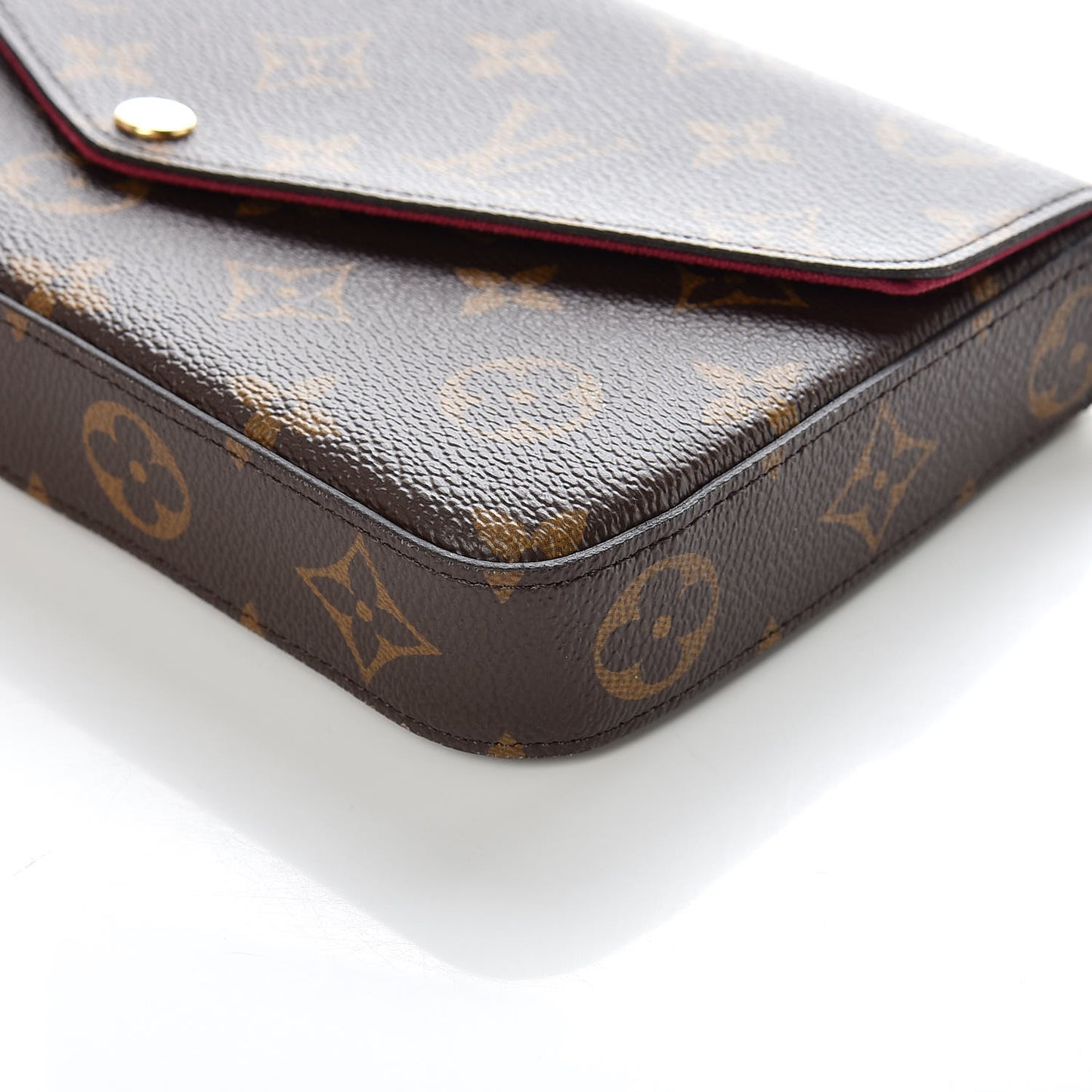 Monogram Pochette Felicie Chain Wallet Fuchsia