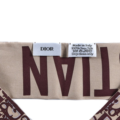 Christian Dior Silk Oblique Mitzah Scarf Bordeaux 4 of 4