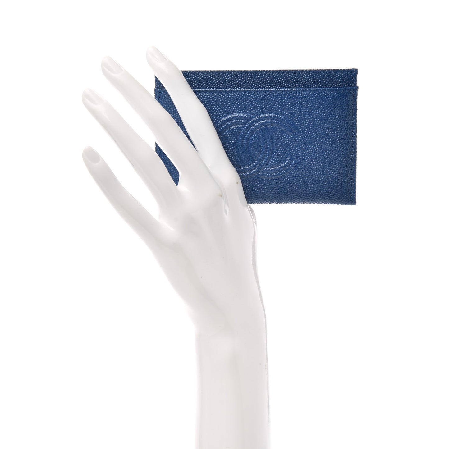 Caviar Timeless CC Card Holder Bleu Fonce