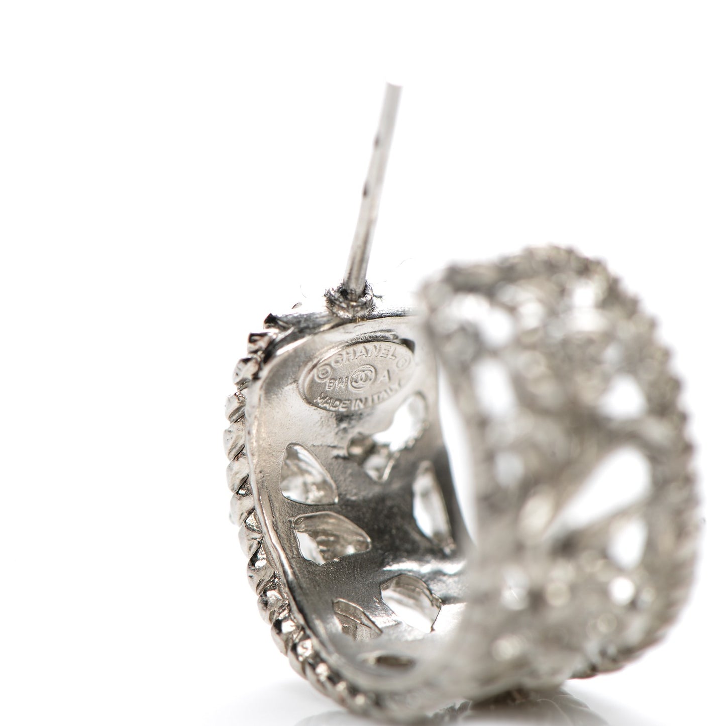 CC Camellia Hoop Earrings Silver