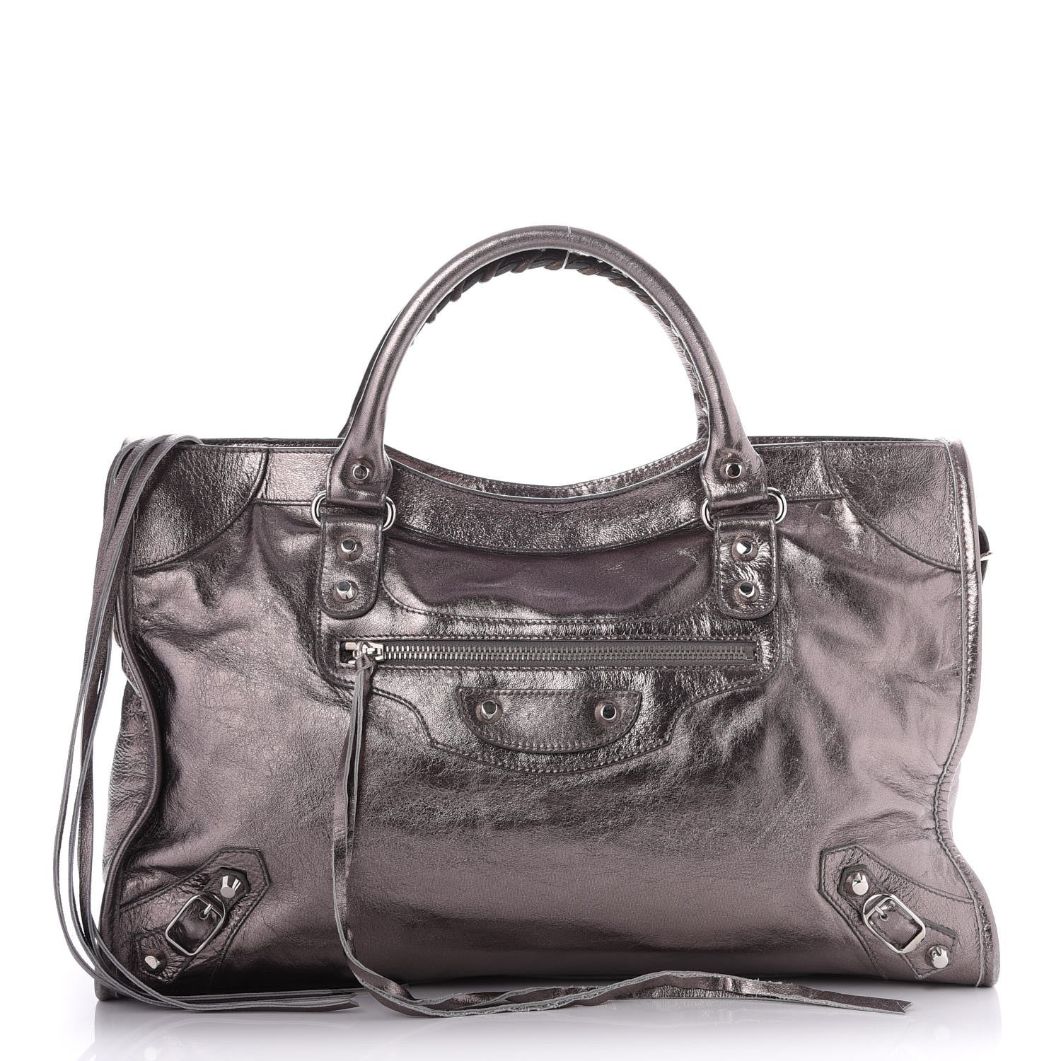 Balenciaga Metallic Agneau Classic Hardware City Pewter 1 of 11