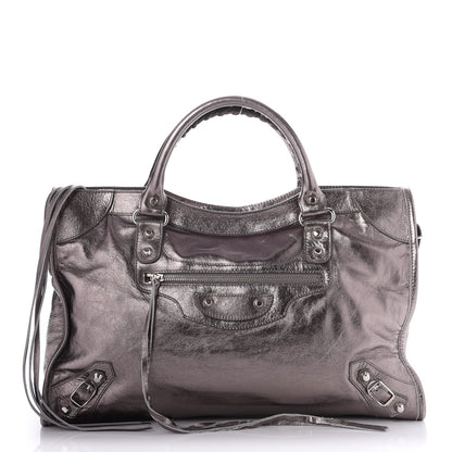Balenciaga Metallic Agneau Classic Hardware City Pewter 1 of 11