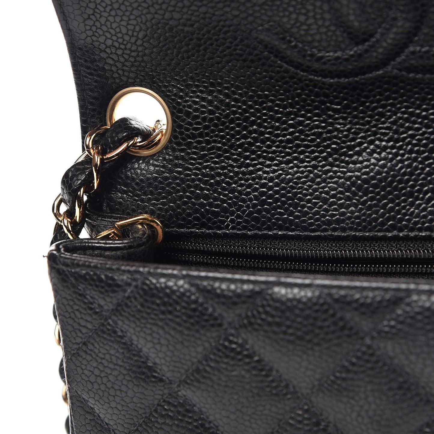 Caviar Quilted Mini Square Flap Black