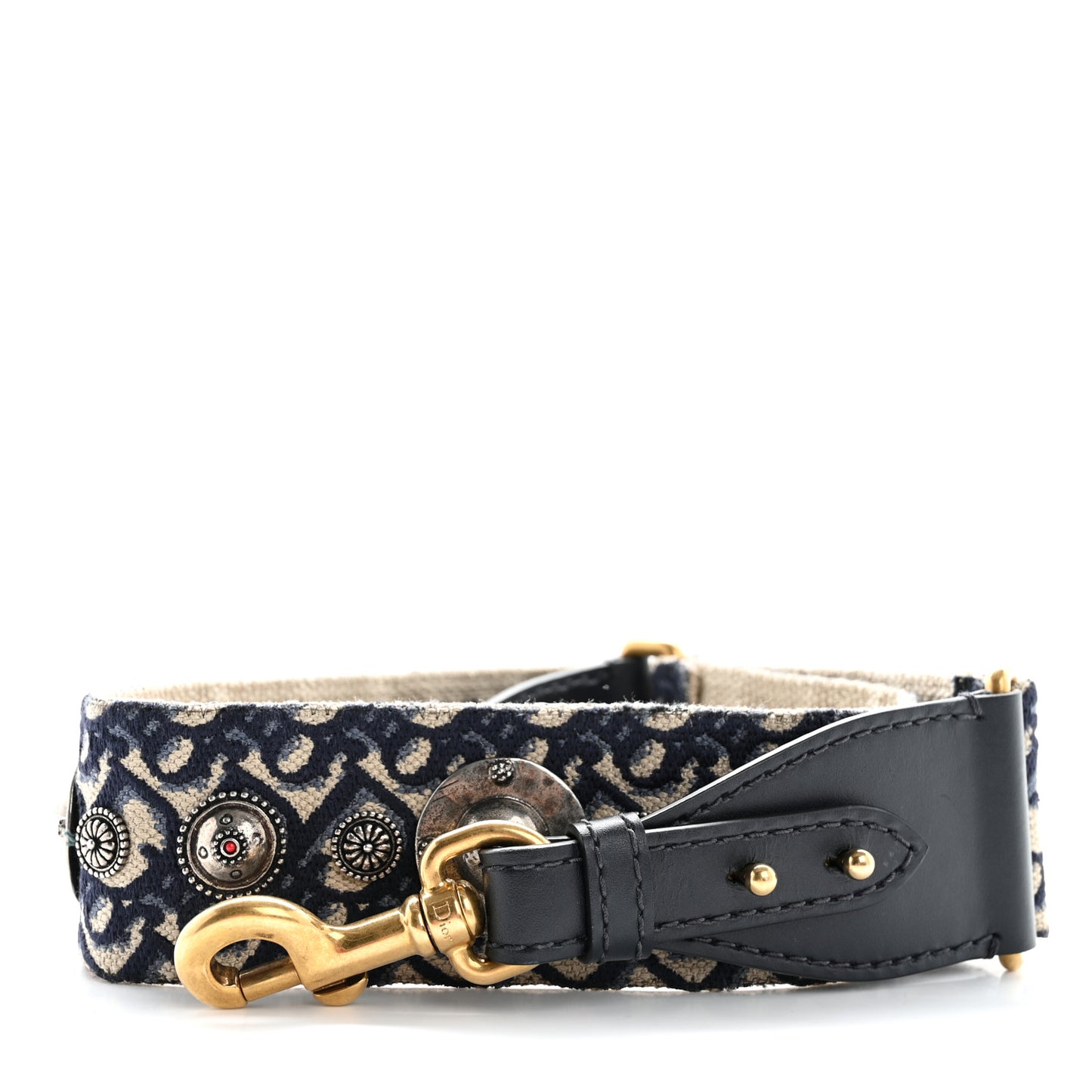 Oblique Studded Shoulder Strap Blue
